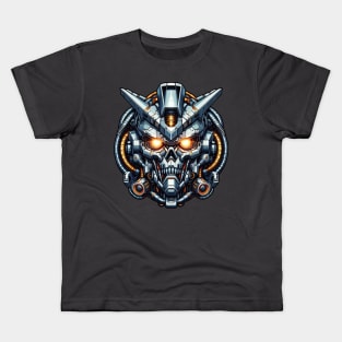 Biomech Skull S01 D09 Kids T-Shirt